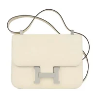Hermes Women Constance 24 Bag Epsom Leather-White
