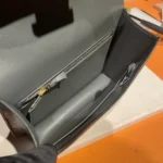 Hermes Women Constance 24 Bag Nata Ostrich Leather-Silver/Gold