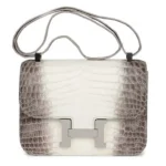 Hermes Women Constance 24 Himalaya Matte Niloticus Crocodile Palladium Hardware
