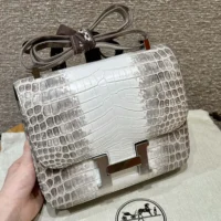 Hermes Women Constance 24 Himalaya Matte Niloticus Crocodile Palladium Hardware (1)