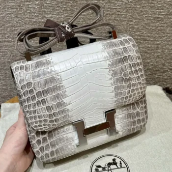 Hermes Women Constance 24 Himalaya Matte Niloticus Crocodile Palladium Hardware