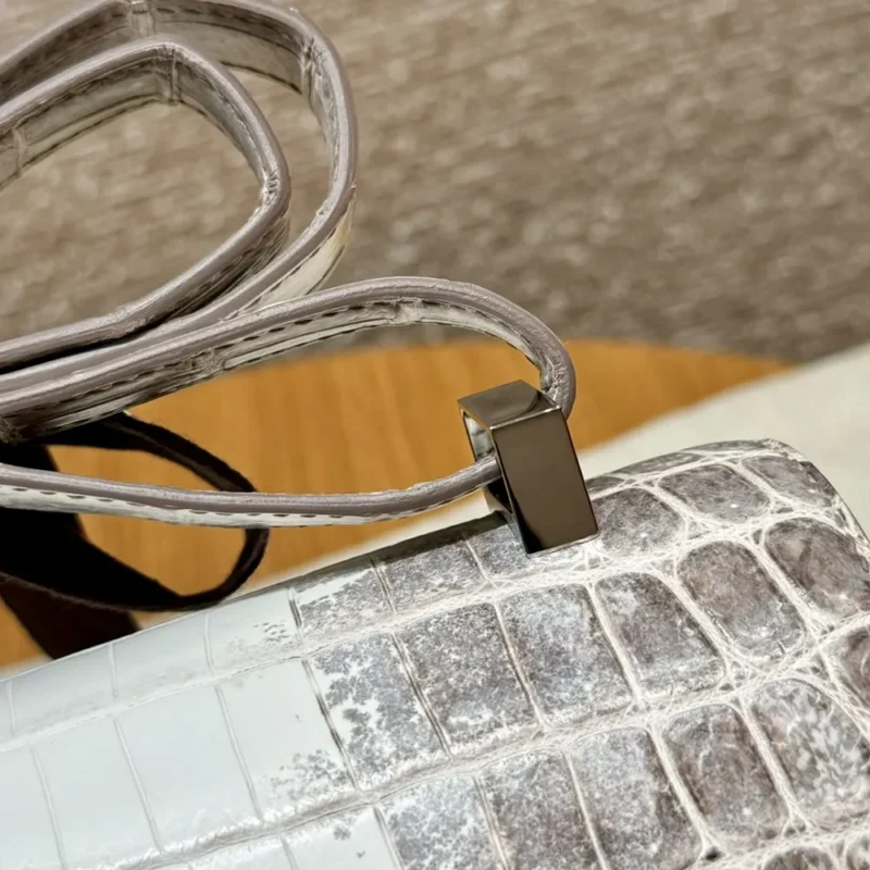 Hermes Women Constance 24 Himalaya Matte Niloticus Crocodile Palladium Hardware