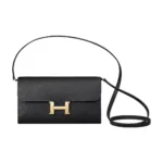 Hermes Women Constance Long To Go in Epsom Leather-Black