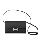 Hermes Women Constance Long To Go in Epsom Leather-Black