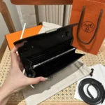 Hermes Women Constance Long To Go in Epsom Leather-Black/Silver