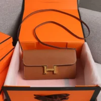 Hermes Women Constance Long To Go in Epsom Leather-BrownGold (1)