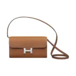 Hermes Women Constance Long To Go in Epsom Leather-Brown
