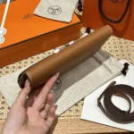 Hermes Women Constance Long To Go in Epsom Leather-Brown/Silver