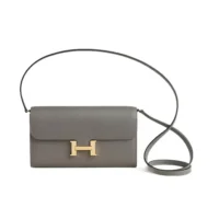 Hermes Women Constance Long To Go in Epsom Leather-Grey
