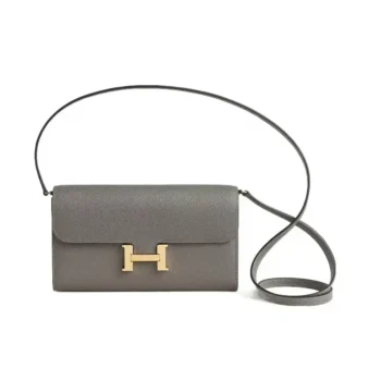 Hermes Women Constance Long To Go in Epsom Leather-Grey