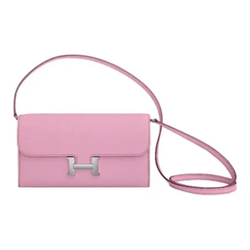 Hermes Women Constance Long To Go in Epsom Leather-Pink