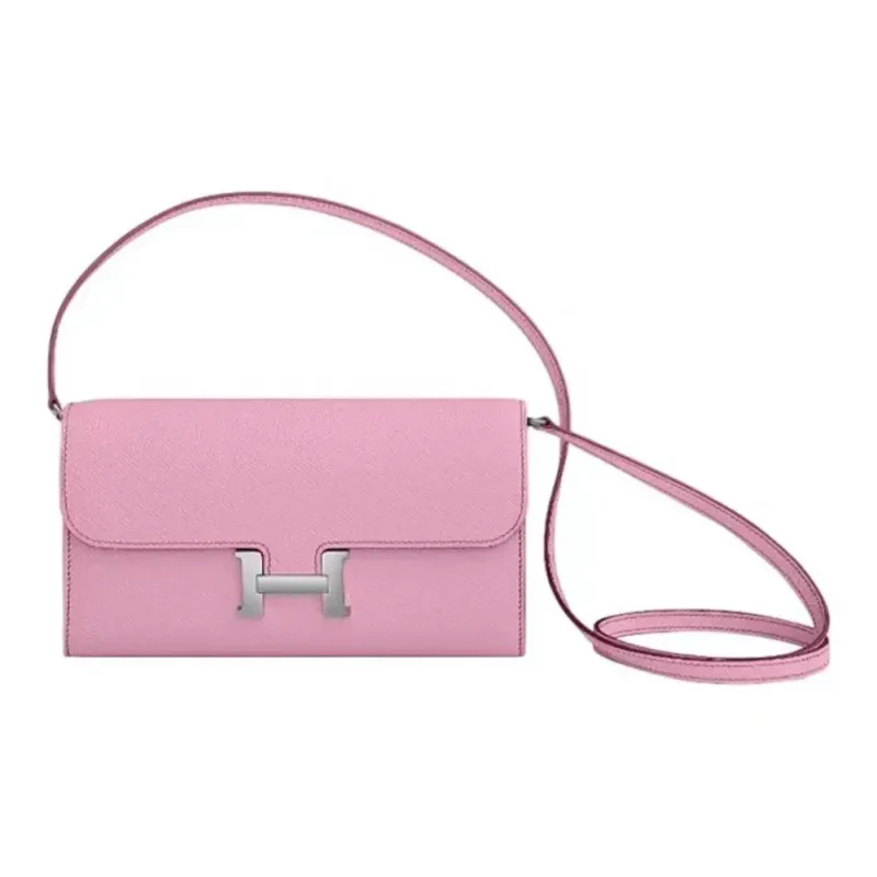 Hermes Women Constance Long To Go in Epsom Leather-Pink