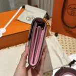 Hermes Women Constance Long To Go in Epsom Leather-Pink/Silver