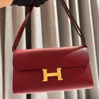 Hermes Women Constance Long To Go in Epsom Leather-Red (1)