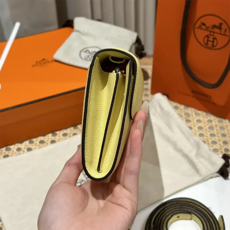 Hermes Women Constance Long To Go in Epsom Leather-Yellow/Gold