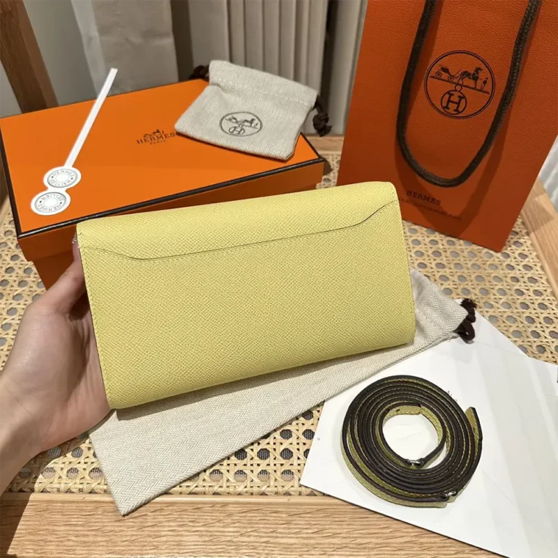 Hermes Women Constance Long To Go in Epsom Leather-Yellow/Gold
