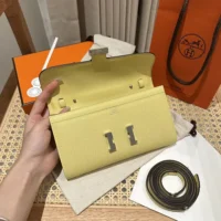 Hermes Women Constance Long To Go in Epsom Leather-YellowGold (1)