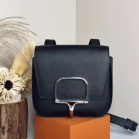 Hermes Women Della Cavalleria Mini Bag Epsom Leather-BlackSilver (1)