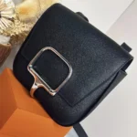 Hermes Women Della Cavalleria Mini Bag Epsom Leather-Black/Silver