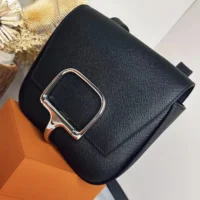 Hermes Women Della Cavalleria Mini Bag Epsom Leather-BlackSilver (1)