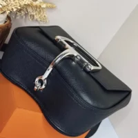 Hermes Women Della Cavalleria Mini Bag Epsom Leather-BlackSilver (1)