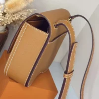 Hermes Women Della Cavalleria Mini Bag Epsom Leather-BrownGold (1)