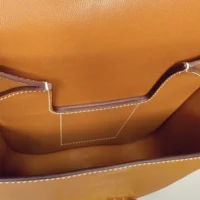 Hermes Women Della Cavalleria Mini Bag Epsom Leather-BrownGold (1)