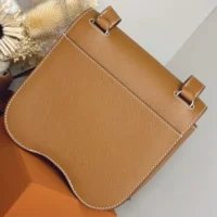 Hermes Women Della Cavalleria Mini Bag Epsom Leather-BrownSilver (2)