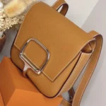 Hermes Borsa da donna Della Cavalleria Mini in pelle Epsom - Marrone/Argento