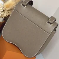 Hermes Women Della Cavalleria Mini Bag Epsom Leather-GreyGold (1)