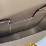 Hermes Women Della Cavalleria Mini Bag Epsom Leather-Grey/Gold