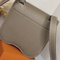Hermes Women Della Cavalleria Mini Bag Epsom Leather-GreySilver (1)