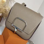Hermes Women Della Cavalleria Mini Bag Epsom Leather-Grey/Silver