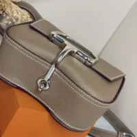 Hermes Women Della Cavalleria Mini Bag Epsom Leather-GreySilver (1)
