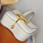 Hermes Women Della Cavalleria Mini Bag Epsom Leather-White/Gold