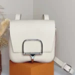 Hermes Women Della Cavalleria Mini Bag Epsom Leather-White/Silver