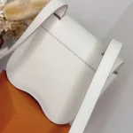 Hermes Women Della Cavalleria Mini Bag Epsom Leather-White/Silver