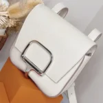 Hermes Women Della Cavalleria Mini Bag Epsom Leather-White/Silver