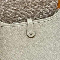 Hermes Women Evelyne 16 Amazone in Clemence Leather-BeigeSilver (1)