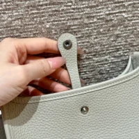 Hermes Women Evelyne 16 Amazone in Clemence Leather-BeigeSilver (1)