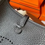 Hermes Women Evelyne 16 Amazone in Clemence Leather-Black/Silver