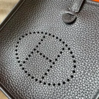 Hermes Women Evelyne 16 Amazone in Clemence Leather-BlackSilver (9)