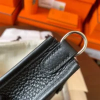 Hermes Women Evelyne 16 Amazone in Clemence Leather-BlackSilver (9)