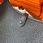 Hermes Women Evelyne 16 Amazone in Clemence Leather-Black/Silver