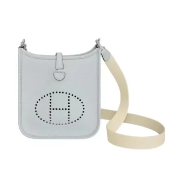 Hermes Women Evelyne 16 Amazone in Clemence Leather-Light Blue