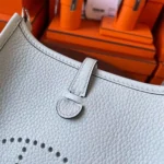 Hermes Women Evelyne 16 Amazone in Clemence Leather-Light Blue