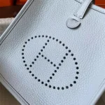 Hermes Women Evelyne 16 Amazone in Clemence Leather-Light Blue