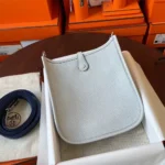 Hermes Women Evelyne 16 Amazone in Clemence Leather-Light Blue