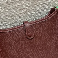 Hermes Women Evelyne 16 Amazone in Clemence Leather-MaroonSilver (1)