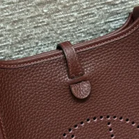 Hermes Women Evelyne 16 Amazone in Clemence Leather-MaroonSilver (1)